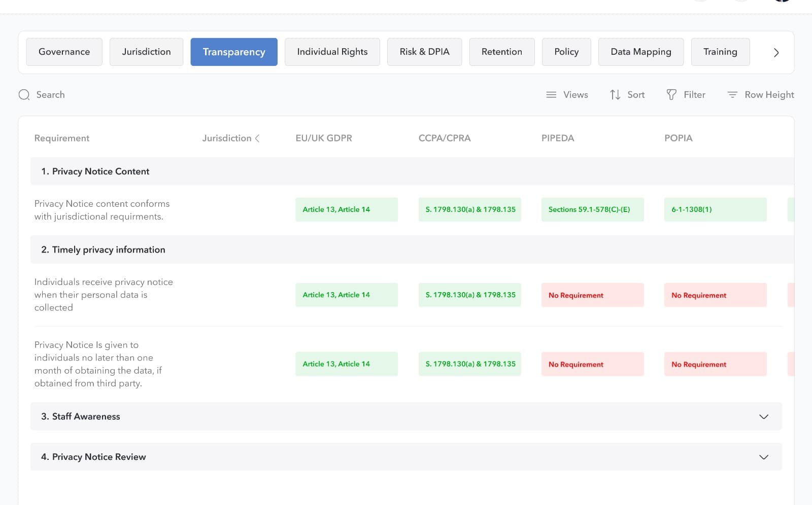 Framework page screenshot